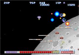 In game image of SDI - Strategic Defense Initiative on the Arcade.