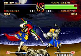 In game image of Samurai Shodown IV - Amakusa's Revenge / Samurai Spirits - Amakusa Kourin on the Arcade.