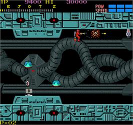 In game image of Section Z on the Arcade.