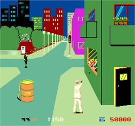 In game image of Shoot Out on the Arcade.