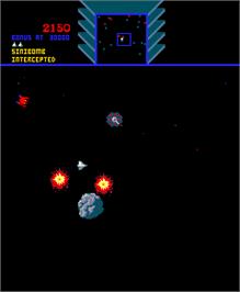 In game image of Sinistar on the Arcade.