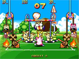 In game image of Sokonuke Taisen Game on the Arcade.
