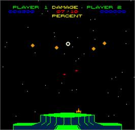 In game image of Space Fortress on the Arcade.