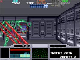 In game image of Space Gun on the Arcade.