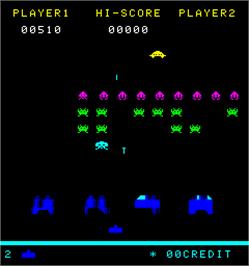 In game image of Space Intruder on the Arcade.