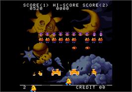 In game image of Space Invaders DX on the Arcade.