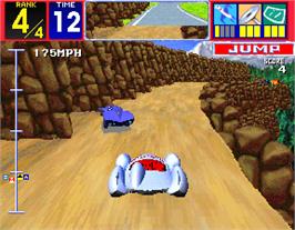 In game image of Speed Racer on the Arcade.