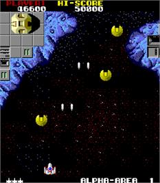 In game image of Star Force on the Arcade.