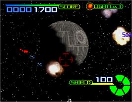 In game image of Star Wars Trilogy on the Arcade.