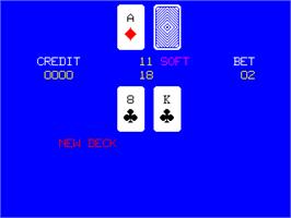 In game image of Status Black Jack on the Arcade.