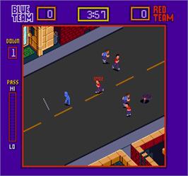 In game image of Street Football on the Arcade.