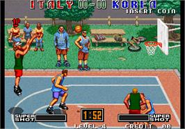 In game image of Street Hoop / Street Slam / Dunk Dream on the Arcade.
