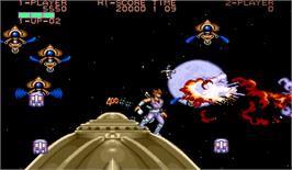 In game image of Strider on the Arcade.