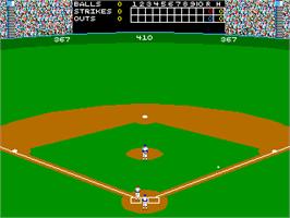 In game image of Strike Zone Baseball on the Arcade.