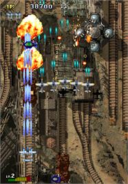 In game image of Strikers 1945 II on the Arcade.