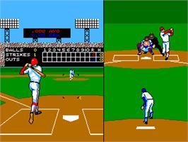 In game image of Super Baseball Double Play Home Run Derby on the Arcade.