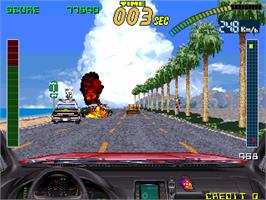 In game image of Super Chase - Criminal Termination on the Arcade.