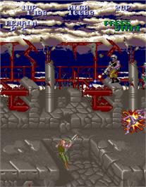In game image of Super Contra on the Arcade.