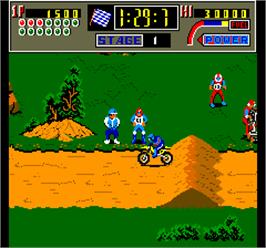 In game image of Super Cross II on the Arcade.