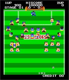 In game image of Super Free Kick on the Arcade.