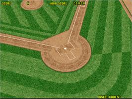 In game image of Super Major League '99 on the Arcade.