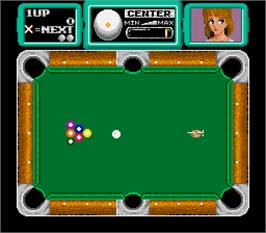 In game image of Super Pool III on the Arcade.