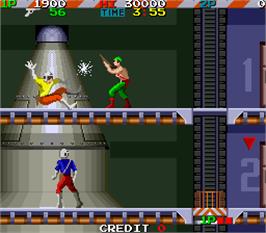 In game image of Super Ranger on the Arcade.