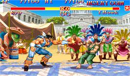 In game image of Super Street Fighter II: The New Challengers on the Arcade.