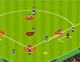 In game image of Super World Stadium '93 on the Arcade.