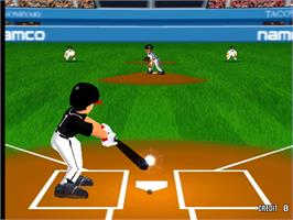 In game image of Super World Stadium '98 on the Arcade.