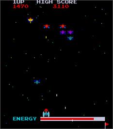 In game image of Swarm on the Arcade.