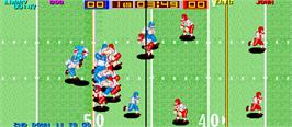 In game image of Tecmo Bowl on the Arcade.