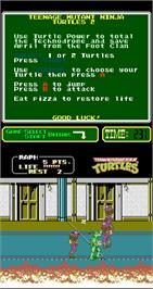 In game image of Teenage Mutant Ninja Turtles II: The Arcade Game on the Arcade.