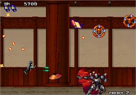 In game image of Tengai on the Arcade.