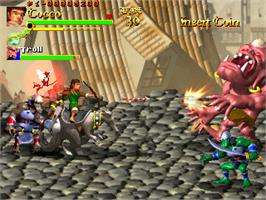 In game image of The Crystal of Kings on the Arcade.
