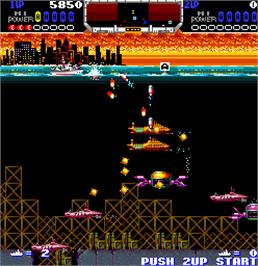 In game image of The Deep on the Arcade.