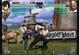 In game image of The King of Fighters 2002 on the Arcade.