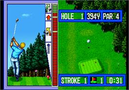 In game image of Top Player's Golf on the Arcade.