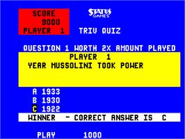 In game image of Triv Quiz on the Arcade.