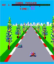 In game image of Turbo on the Arcade.