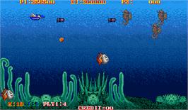 In game image of Turtle Ship on the Arcade.
