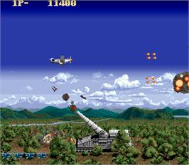 In game image of US AAF Mustang on the Arcade.
