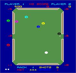 In game image of Video Eight Ball on the Arcade.