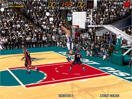 In game image of Virtua NBA on the Arcade.