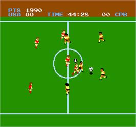 In game image of Vs. Soccer on the Arcade.