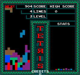 In game image of Vs. Tetris on the Arcade.