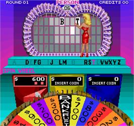In game image of Wheel Of Fortune on the Arcade.