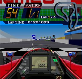 In game image of Winning Run 91 on the Arcade.
