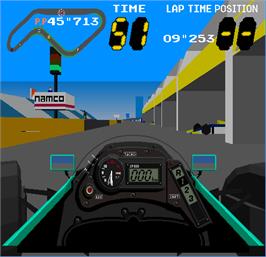 In game image of Winning Run Suzuka Grand Prix on the Arcade.