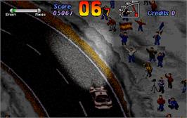 In game image of World Rally on the Arcade.